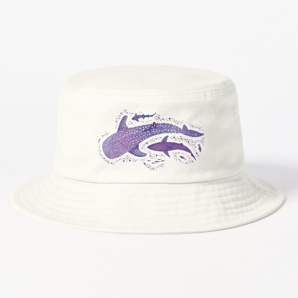 Aperçu de l'œuvre Requin aquarelle monochrome violet sur fond blanc créée et vendue par adenaJ.