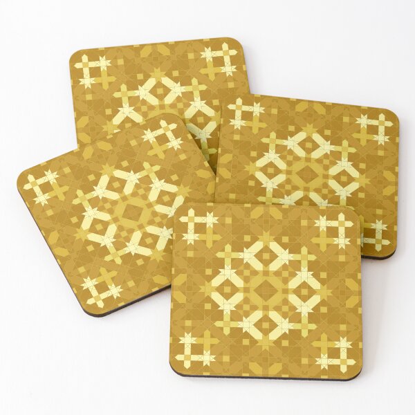 Item preview, Patrón geométrico de mosaico arabesco dorado designed and sold by Tarjiart.
