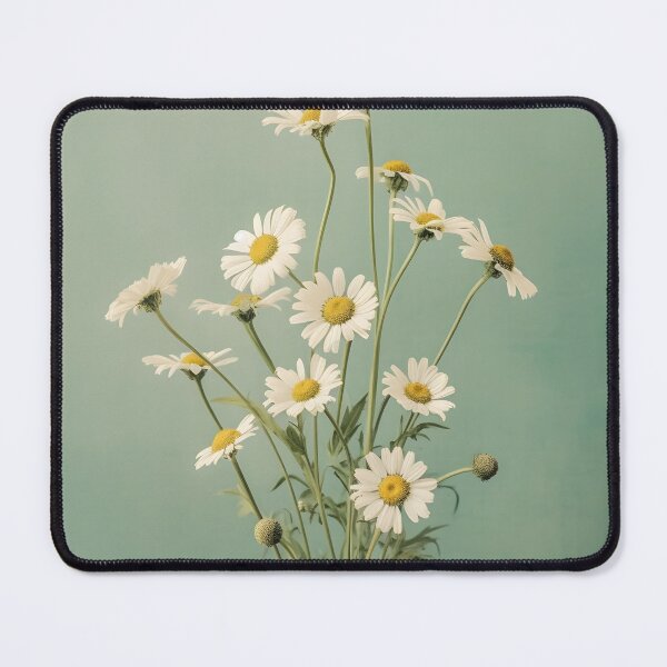 Item preview, Chamomile Stem on Pastel Green – Painterly Botanical Art designed and sold by EmeraldeaArt.