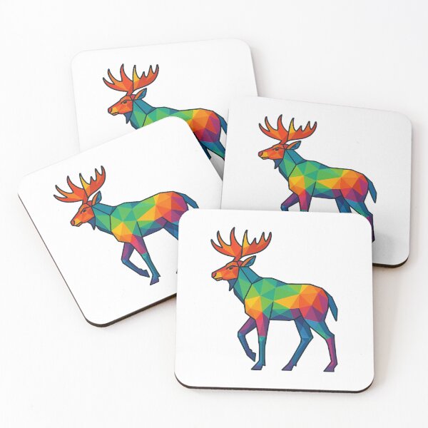 Item preview, Prismatic Moose Full-Body Profile designed and sold by TheWonkyEaselCo.