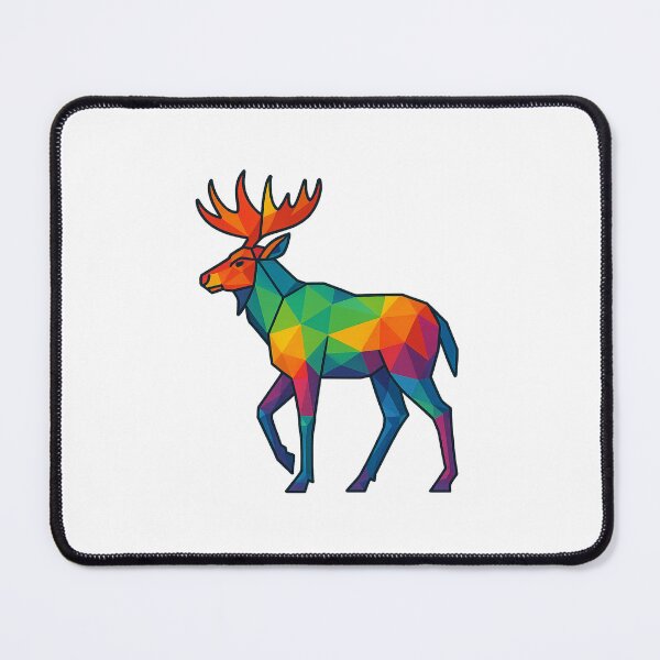 Item preview, Prismatic Moose Full-Body Profile designed and sold by TheWonkyEaselCo.