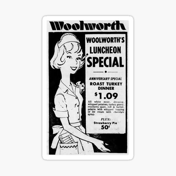 Item preview, Woolworth Luncheon Speical vintage ad designed and sold by PIXEL POP DESIGNS - Beyond the Norm!.