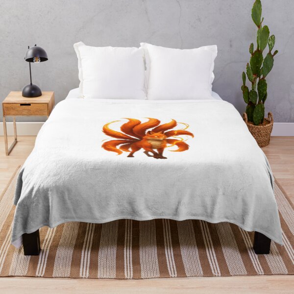 Item preview, Kitsune Nine-Tailed Fox with Magical Energy – Japanese Myth Art designed and sold by WolfPixelRo.