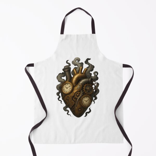 Item preview, Steampunk Mechanical Heart with Gears and Vintage Clocks designed and sold by WolfPixelRo.