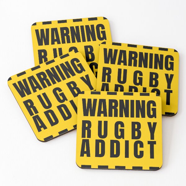 Item preview, Warning Rugby Addict – Bold Funny Rugby Fan Design designed and sold by Cheeky Lydia.