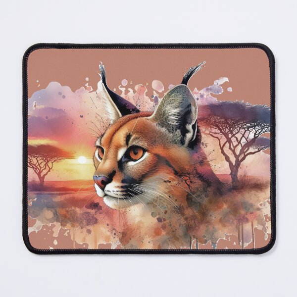 Item preview, African Caracal Cat in Savanna designed and sold by WildCatFamily.