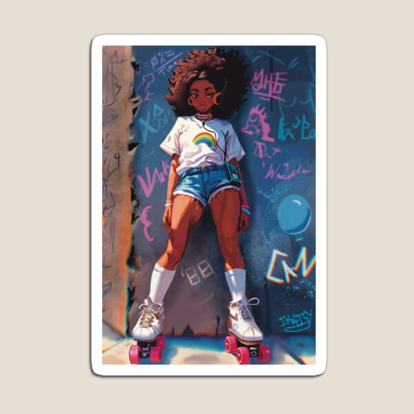 Item preview, Roller Girl - Painting designed and sold by dartsyart.