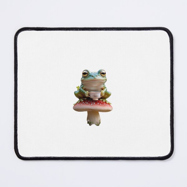 Item preview, Tea Time Frog" – Cottagecore Mushroom Sticker designed and sold by Victoriella-v.