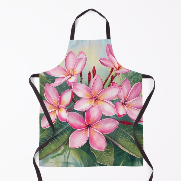 Artikelvorschau, Rosa Frangipani-Aquarellblüte entworfen und verkauft von AntiqueWhiteArt.