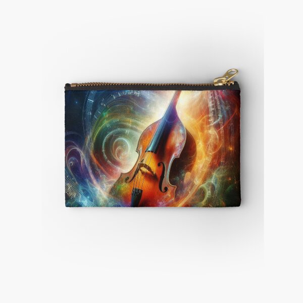 Item preview, An Upright Bass In Color & Music Notation AI Generated designed and sold by BrightrDayMusicArt.