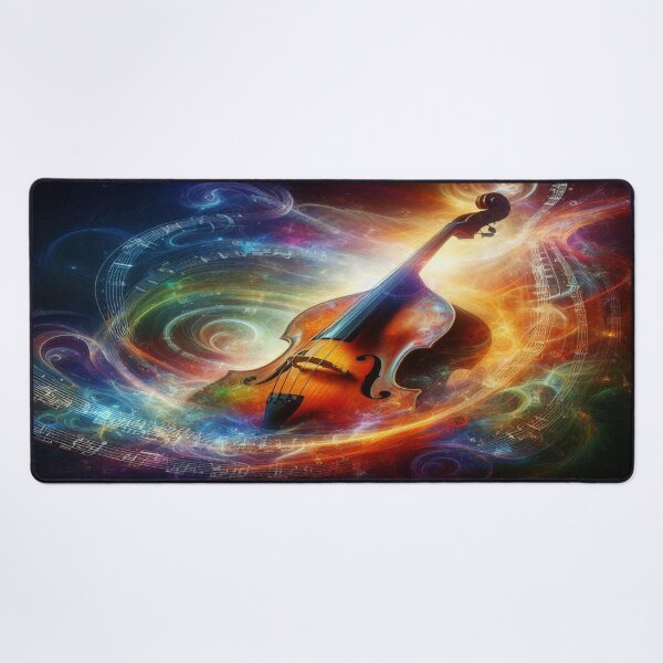 Item preview, An Upright Bass In Color & Music Notation AI Generated designed and sold by BrightrDayMusicArt.