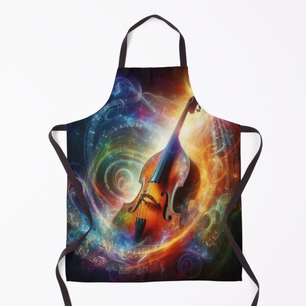 Item preview, An Upright Bass In Color & Music Notation AI Generated designed and sold by BrightrDayMusicArt.