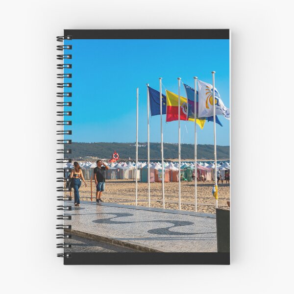 Item preview, Beach And Flags Of Nazaré Portugal designed and sold by PsychoAlien.com.