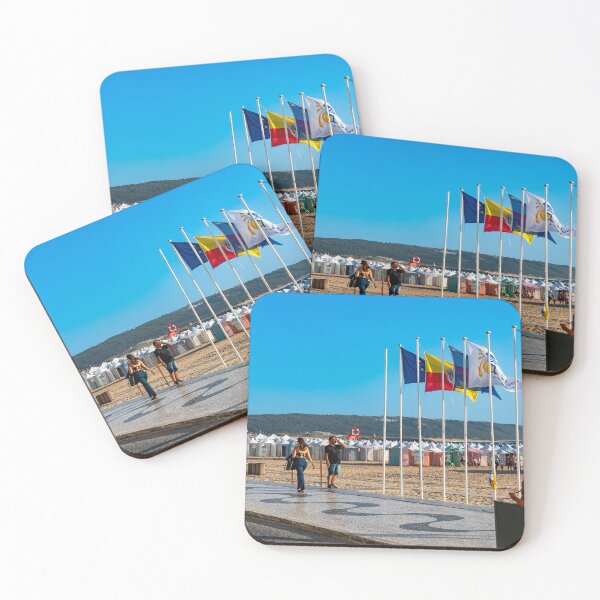 Item preview, Beach And Flags Of Nazaré Portugal designed and sold by PsychoAlien.com.