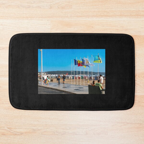 Item preview, Beach And Flags Of Nazaré Portugal designed and sold by PsychoAlien.com.