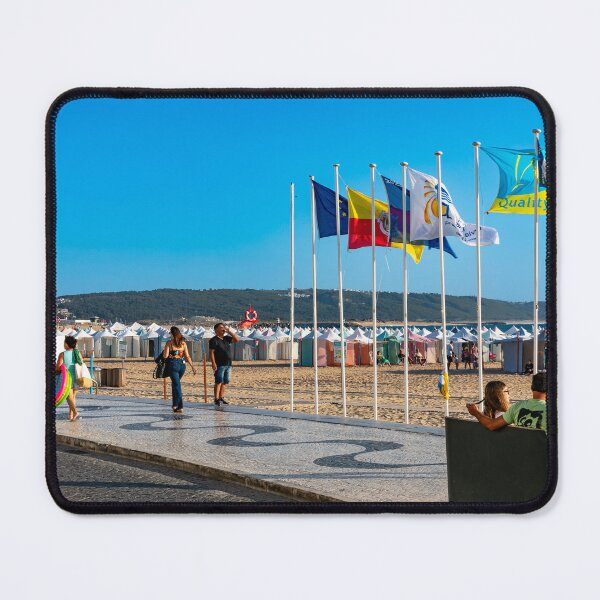 Item preview, Beach And Flags Of Nazaré Portugal designed and sold by PsychoAlien.com.