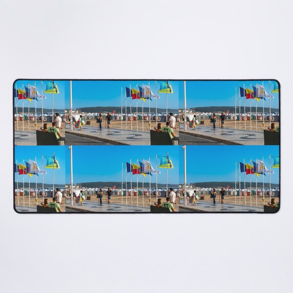 Item preview, Beach And Flags Of Nazaré Portugal designed and sold by PsychoAlien.com.