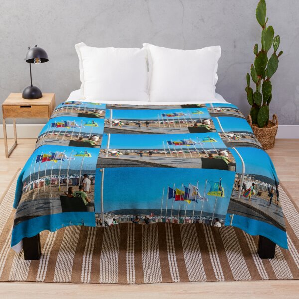 Item preview, Beach And Flags Of Nazaré Portugal designed and sold by PsychoAlien.com.