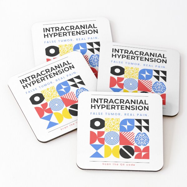 Item preview, Intracranial Hypertension Poster – Bold Bauhaus QR Design for Chronic Pain Awareness designed and sold by RealLifeMerchies.