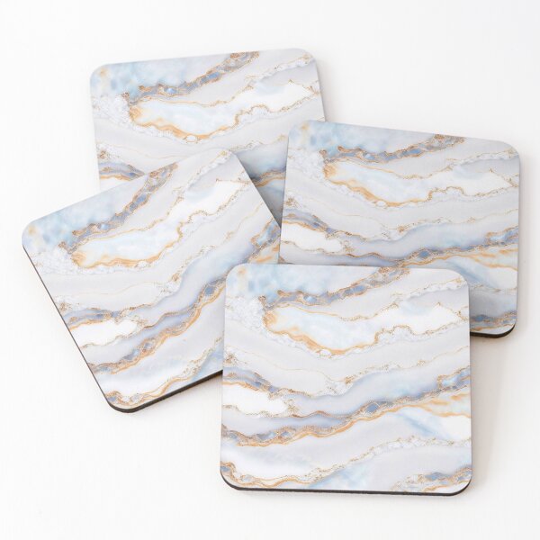 Aperçu de l'œuvre Collection populaire de marbre agate bleu clair océan créée et vendue par TrendyDesigne412.
