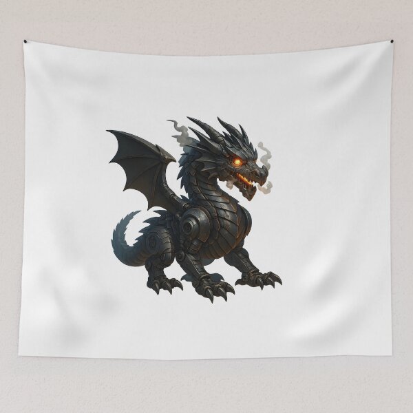 Item preview, Steampunk Mechanical Dragon – Fierce 3D Fantasy Creature designed and sold by WolfPixelRo.