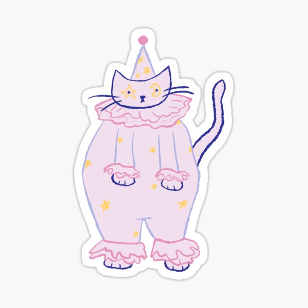 Item preview, clown cat  designed and sold by sunlucky.