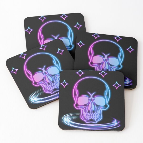 Item preview, Cyberpunk Neon Skull designed and sold by Art&couleurs .