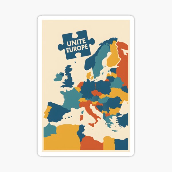 Vista previa del artículo con la obra «Unir Europa: la última pieza del rompecabezas es la solidaridad», diseñado y vendido por Rotfront Studio.