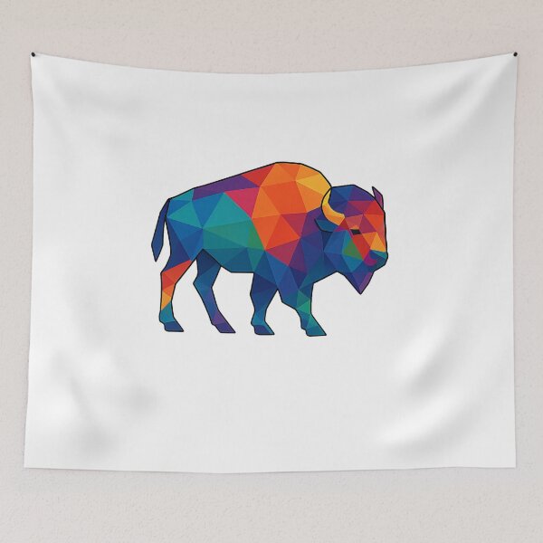 Item preview, Prismatic Bison Full-Body Profile designed and sold by TheWonkyEaselCo.