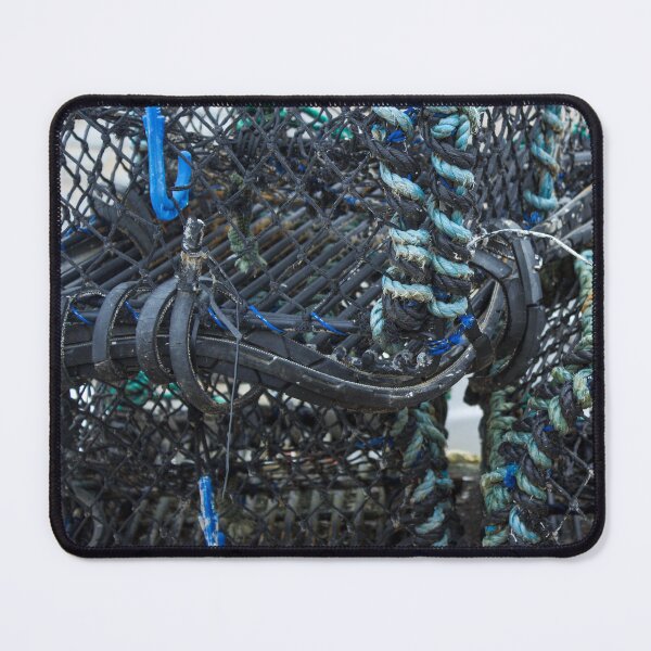 Item preview, Close-Up of Stacked Lobster Pots with Colorful Ropes designed and sold by Jenny Burrows.