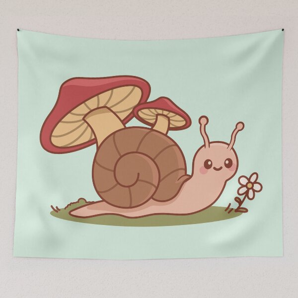 Item preview, cute kawaii snail designed and sold by Mighty-Blue.