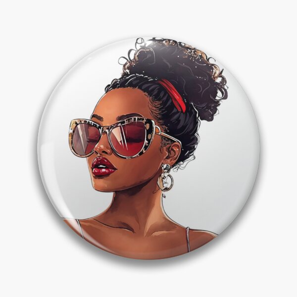 Item preview, Curly Haired Black Woman Portraits in Retro Red Outfits and Accessories designed and sold by Anastasiia Yurevych.