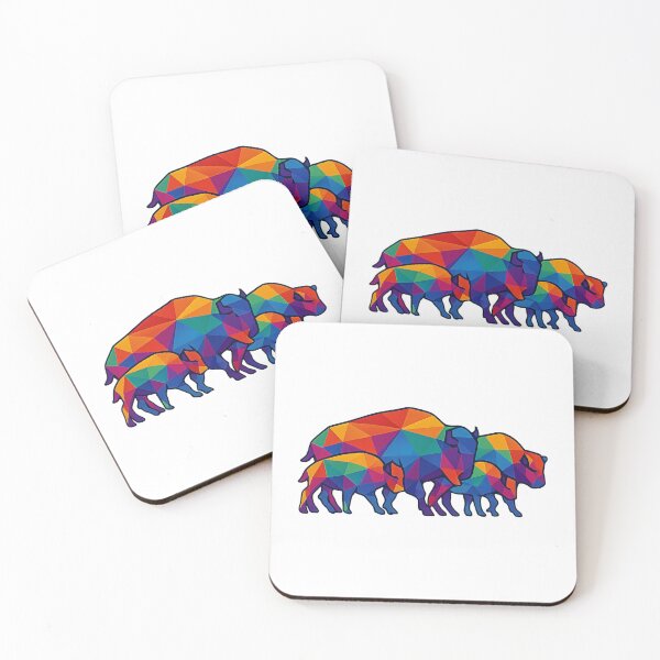Item preview, Prismatic Bison Herd designed and sold by TheWonkyEaselCo.