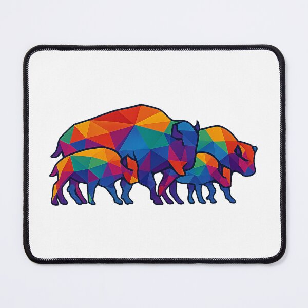 Item preview, Prismatic Bison Herd designed and sold by TheWonkyEaselCo.
