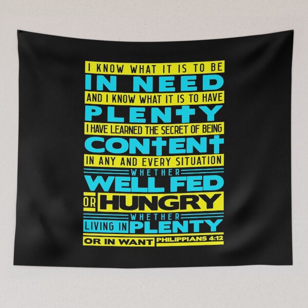 Item preview, Philippians 4:12 I Have Learned The Secret Of Being Content designed and sold by plushism.