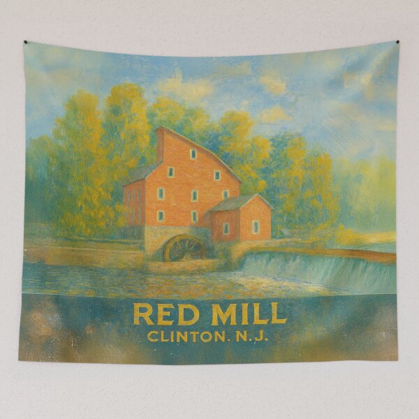 Item preview, The Red Mill, Clinton NJ – Historic Landmark Art Print designed and sold by thaneydesign.
