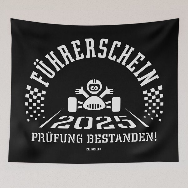 Item preview, Driver's License 2025 - Driving Test Passed! (Novice Driver / Finish Line / White) designed and sold by Roderix.