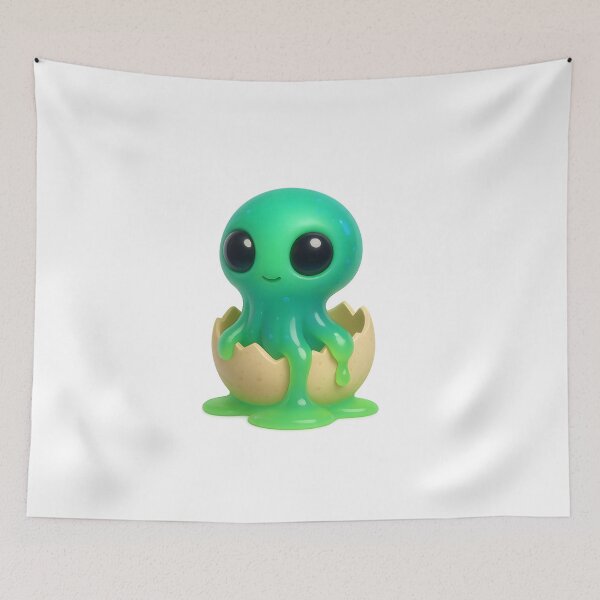 Item preview, Cute Alien Hatchling – Slime Baby from Space designed and sold by WolfPixelRo.