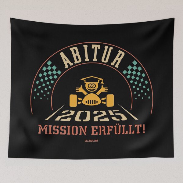 Item preview, Abitur 2025 – Mission Accomplished (Abitur graduate / Abitur / university entrance qualification / finish line / 4C) designed and sold by Roderix.