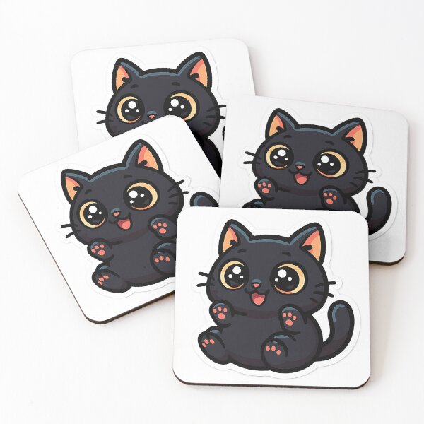 Item preview, Cute Kawaii Black Cat designed and sold by Anime and 90s Style.