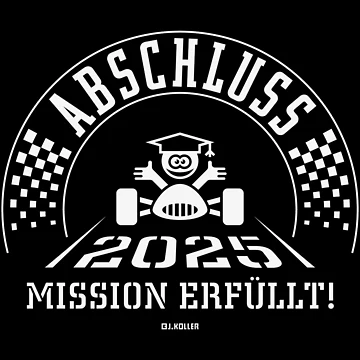 Artwork thumbnail, Graduation 2025 – Mission Accomplished! (Graduation / Finish Line / White) by Roderix