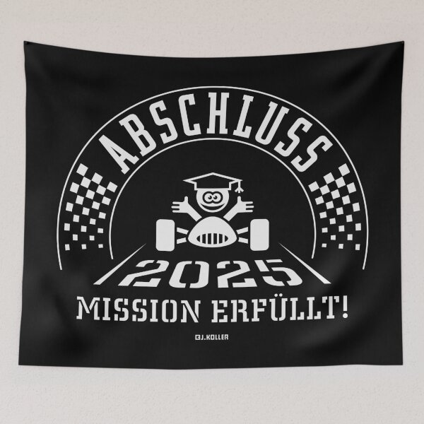 Item preview, Graduation 2025 – Mission Accomplished! (Graduation / Finish Line / White) designed and sold by Roderix.
