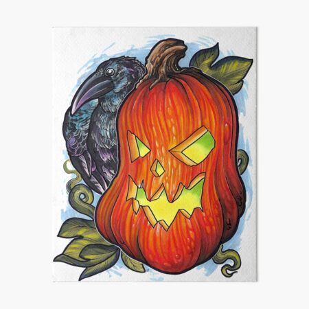 Jack O Lantern Art Board Print For Sale By Timpangburn Redbubble