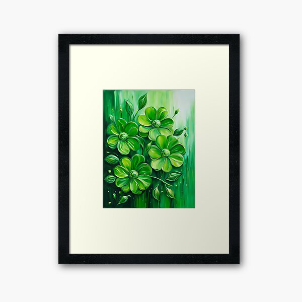 Item preview, Green Flowers on Green designed and sold by BookCovered.