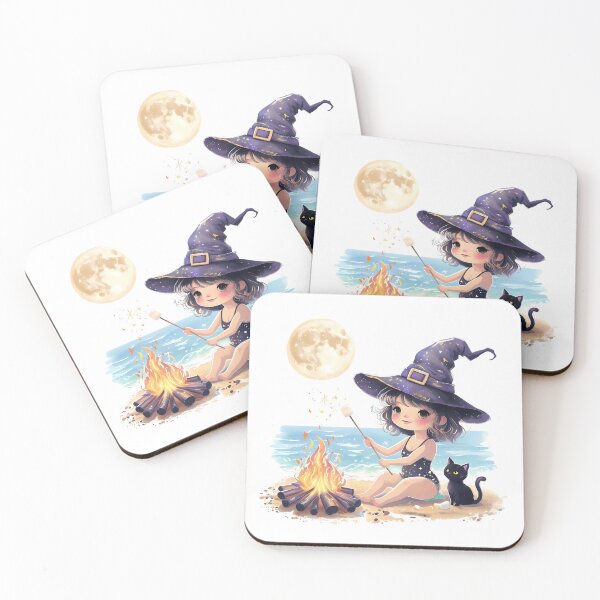 Item preview, Beach Bonfire Witch – Magical Summerween S’mores designed and sold by YumePixel.