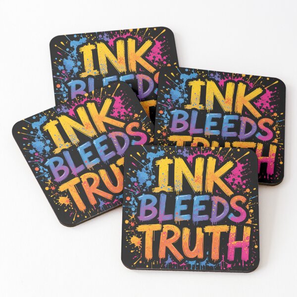 Item preview, INK BLEEDS TRUTH - Bold Graffiti Style Typography with Paint Splatter Effect designed and sold by BrushRushX.
