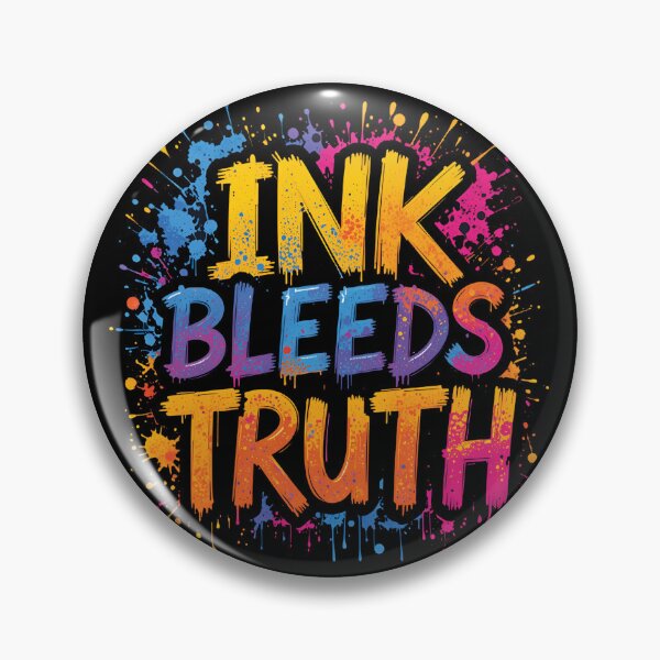 Item preview, INK BLEEDS TRUTH - Bold Graffiti Style Typography with Paint Splatter Effect designed and sold by BrushRushX.