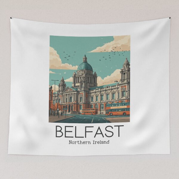 Item preview, A Vintage Illustration of Belfast - Northern Ireland  designed and sold by GoodOldVintage.