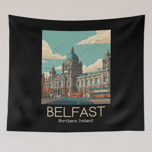Item preview, A Vintage Illustration of Belfast - Northern Ireland  designed and sold by GoodOldVintage.