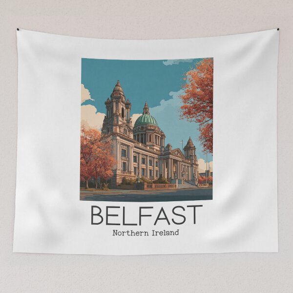 Item preview, A Vintage Illustration of Belfast - Northern Ireland  designed and sold by GoodOldVintage.